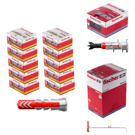 Fischer Profibox DUO-Line con 1000 piezas DUOPOWER 6x30mm + 50 piezas DUOTEC 10 + 50 piezas DUOBLADE (553667)