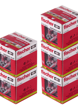 Taco de expansión Fischer DUOPOWER 10x50mm 250 piezas (5x 555010)