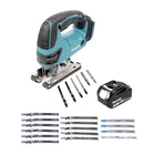 Sierra de calar a batería Makita DJV 180 F1 18V + 1x batería 3.0Ah + 21x hojas de sierra de calar - sin cargador