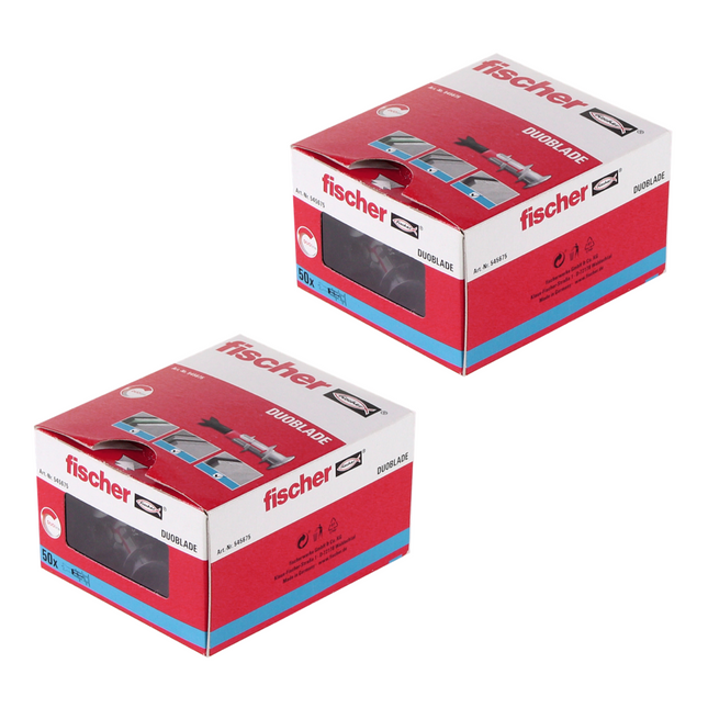 Tacos para placas de yeso Fischer DUOBLADE 44mm 100 piezas (2x 545675)