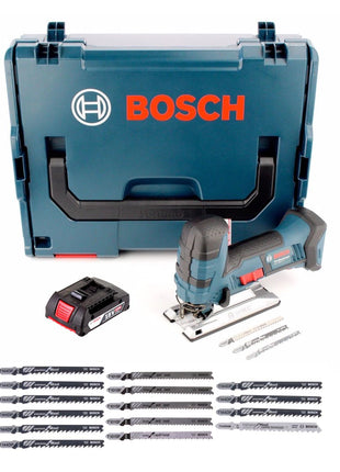 Sierra de calar inalámbrica Bosch GST 18 V-LI S 18V + 1x batería 2.0Ah + 18x hoja de sierra + L-Boxx - sin cargador