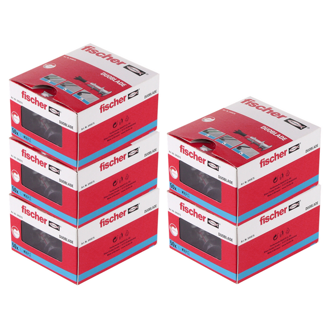 Tacos para placas de yeso Fischer DUOBLADE 44mm 250 piezas (5x 545675)