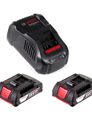 Scie sauteuse sans fil Bosch GST 18 V-LI S 18V + 2x batteries 2,0Ah + chargeur + 18x lame de scie + L-Boxx