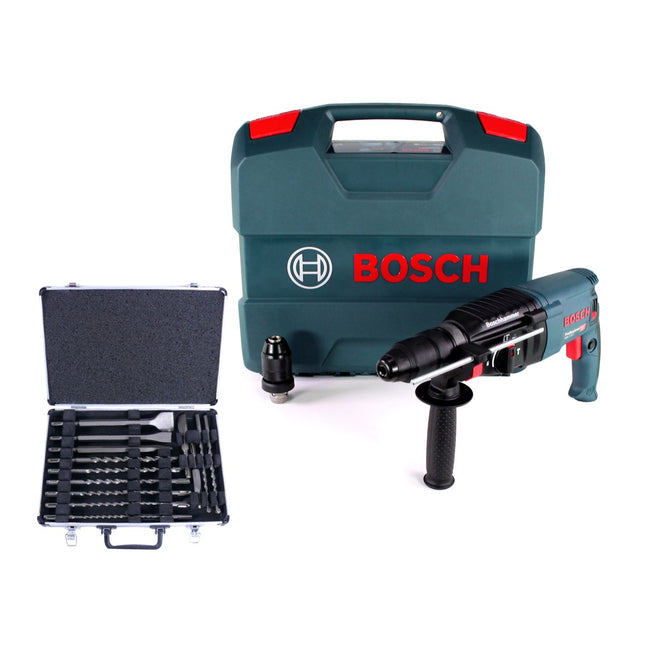 Martillo perforador Bosch GBH 2-26 F 830W 2,7J SDS-plus + juego de brocas y cinceles de 17 piezas + maletín