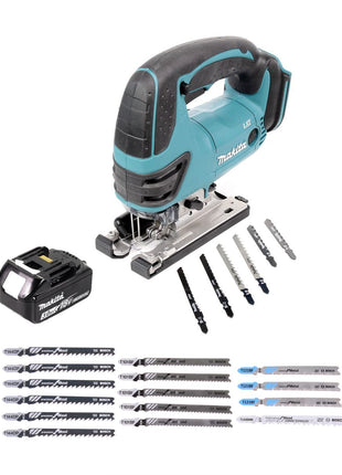 Sierra de calar a batería Makita DJV 180 F1 18V + 1x batería 3.0Ah + 21x hojas de sierra de calar - sin cargador