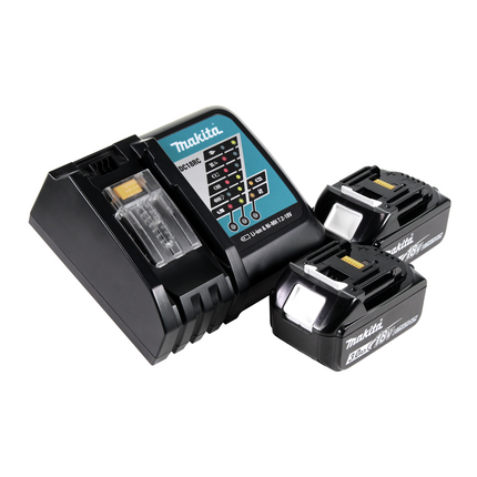 Makita DHR 242 RFJ cordless hammer drill 18V 2.0J SDS-plus Brushless + 2x rechargeable battery 3.0Ah + charger + Makpac