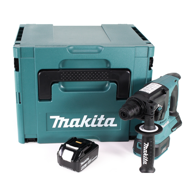 Martillo perforador sin cable Makita DHR 242 M1J 18V 2.0J SDS-plus Brushless + 1x batería recargable 4.0Ah + Makpac - sin cargador