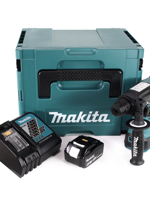 Taladro percutor a batería Makita DHR 242 RG1J 18V 2.0J SDS-plus sin escobillas + 1x batería 6.0Ah + cargador + Makpac