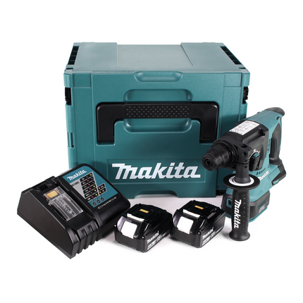 Makita DHR 242 RGJ Marteau perforateur sans fil 18V 2,0J SDS-plus Brushless + 2x batterie 6,0Ah + chargeur + Makpac