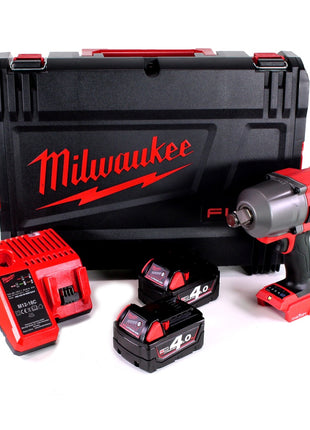 Clé à chocs sans fil Milwaukee M18 ONEFHIWF34 402X 3/4" 18V 1627Nm + 2x batterie 4,0Ah + chargeur + boîtier HD