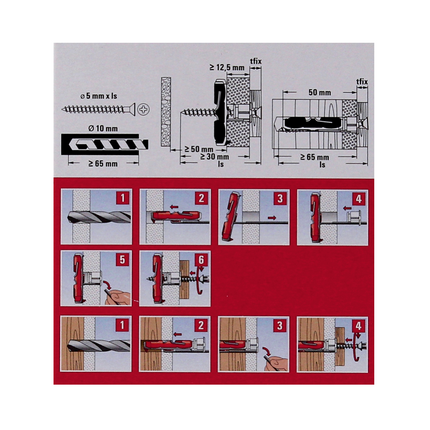 Taco de cavidad Fischer DUOTEC 10 50mm 100 piezas (2x 537258)