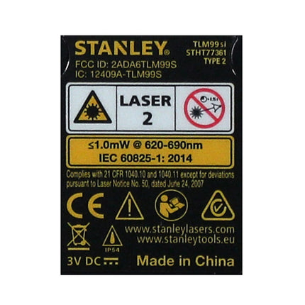 Stanley TLM99SI Telémetro láser Dispositivo de medición láser de 35 m Bluetooth IP40 (STHT1-77361)