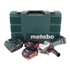 Metabo W 18 LTX 125 Amoladora angular rápida 18V 125mm + 2x baterías 5.5Ah + cargador + maletín