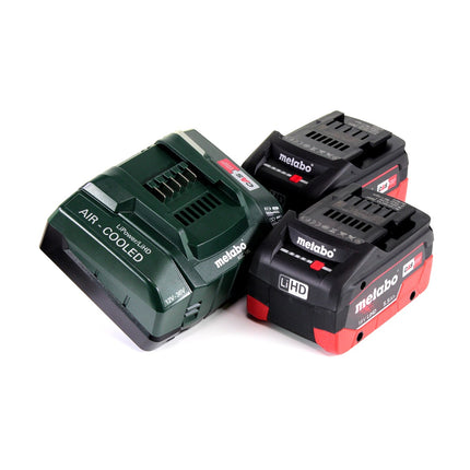 Metabo W 18 LTX 125 Amoladora angular rápida 18V 125mm + 2x baterías 5.5Ah + cargador + maletín