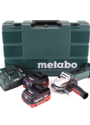 Metabo W 18 LTX 125 Amoladora angular rápida 18V 125mm + 2x batería 8.0Ah + cargador + maletín