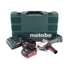 Metabo W 18 LTX 125 Amoladora angular rápida 18V 125mm + 2x batería 8.0Ah + cargador + maletín