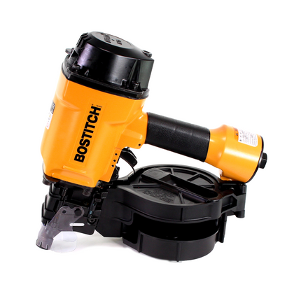 Clavadora de bobina de aire comprimido Bostitch IC70-1-E CT38-70 mm 4,9-7,0 bar + clavos de bobina 2,5 x 64 mm vástago de anillo en blanco