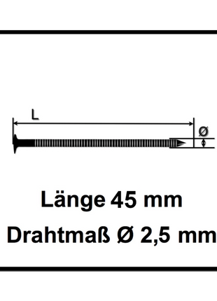 Clavadora en bobina de aire comprimido Bostitch IC70-1-E CT38-70mm 4,9-7,0bar + clavo en bobina Prebena vástago de anillo de 2,5x45mm en blanco