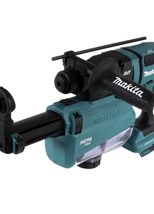 Taladro percutor inalámbrico Makita DHR 182 ZW 18V 1.7J SDS-plus solo sin escobillas + aspiración DX05 - sin batería, sin cargador