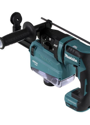 Taladro percutor inalámbrico Makita DHR 182 ZW 18V 1.7J SDS-plus solo sin escobillas + aspiración DX05 - sin batería, sin cargador