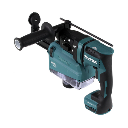 Taladro percutor inalámbrico Makita DHR 182 ZW 18V 1.7J SDS-plus solo sin escobillas + aspiración DX05 - sin batería, sin cargador