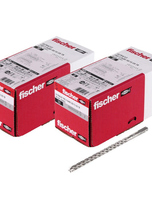 Tornillos para hormigón Fischer ULTRACUT FBS II 10x80mm 25/15/- 100 piezas Cabeza hexagonal SW15 (2x 536860) + Makita NEMESIS 2 SDS-Plus 10x215mm (B-58213)