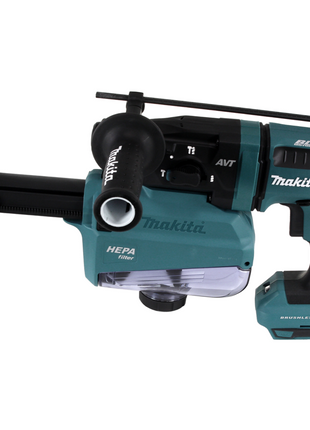 Taladro percutor a batería Makita DHR 182 RWTJ 18V 1.7J SDS-plus sin escobillas + 2x batería 5.0Ah + cargador + aspiración + Makpac