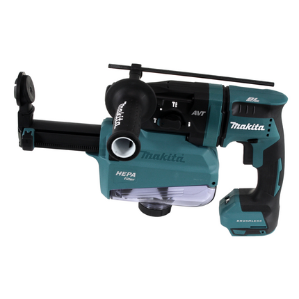 Taladro percutor a batería Makita DHR 182 RWTJ 18V 1.7J SDS-plus sin escobillas + 2x batería 5.0Ah + cargador + aspiración + Makpac