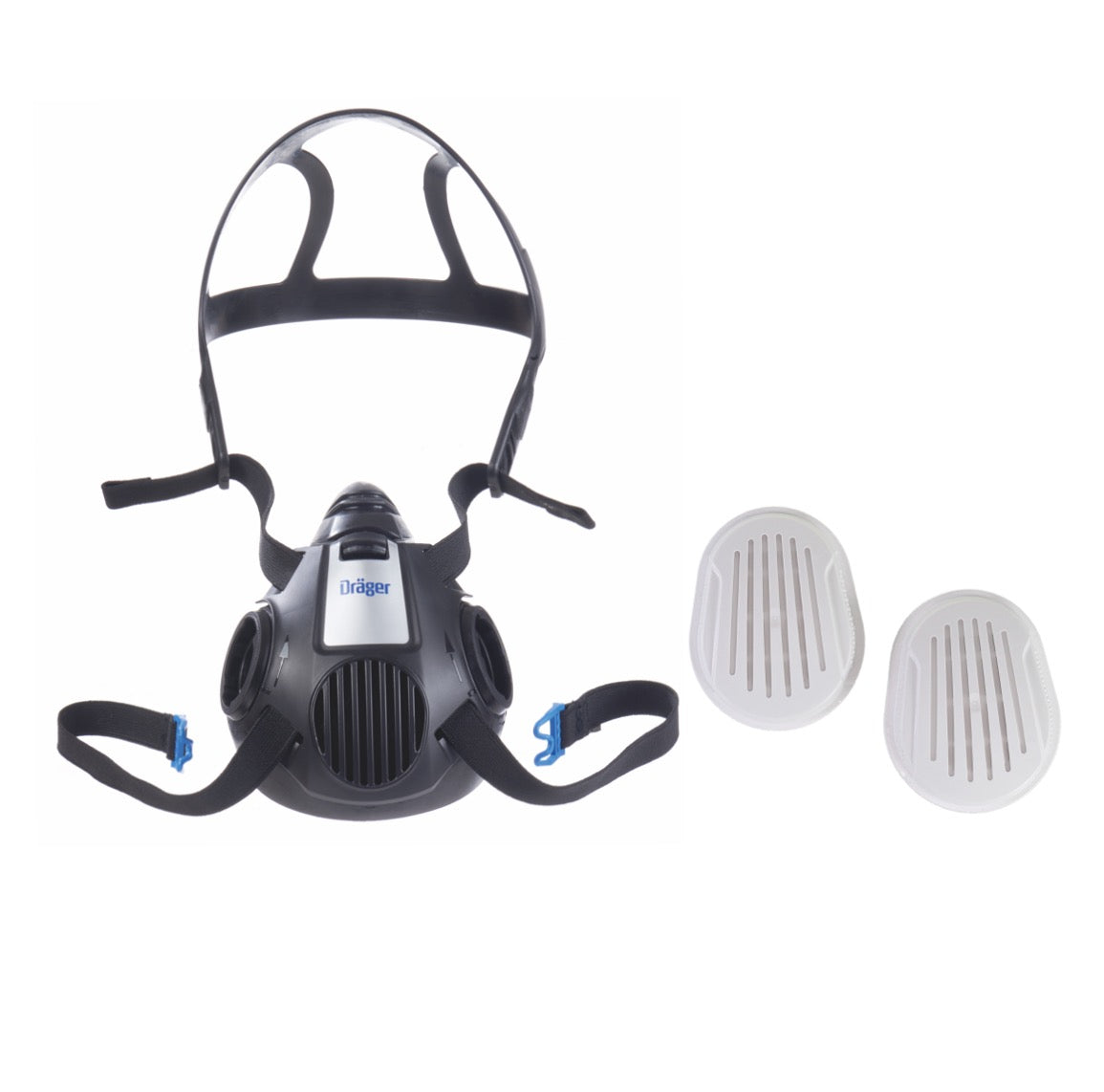 Mascarilla respiratoria Dräger X-plore 3500 S media mascarilla para filtro de bayoneta talla S+