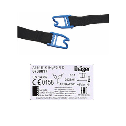 Mascarilla respiratoria Dräger X-plore 3500 S media mascarilla para filtro de bayoneta talla S+