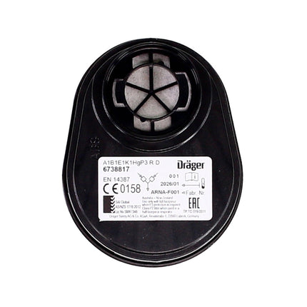 Mascarilla respiratoria Dräger X-plore 3500 S media mascarilla para filtro de bayoneta talla S+