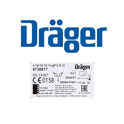 Dräger X-plore 3300 S Máscara de protección respiratoria / Filtro de bayoneta / Tamaño S - Sin filtro incluido