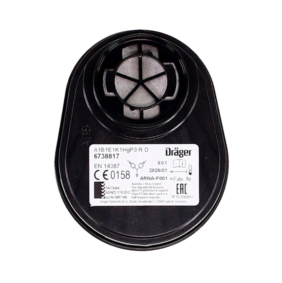 Dräger X-plore 3300 S Máscara de protección respiratoria / Filtro de bayoneta / Tamaño S - Sin filtro incluido