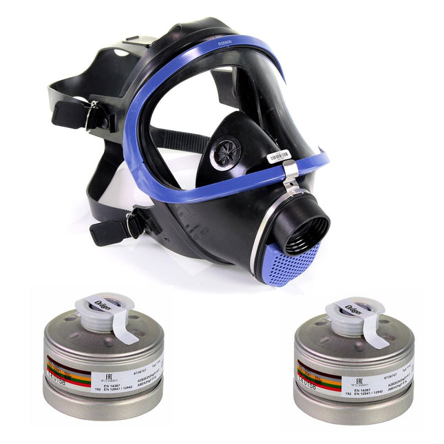 Máscara facial completa Dräger X-plore 6300 (R55800) EN 148-1 / EN 136 Clase 2 + 2x