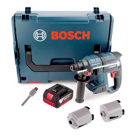 Perceuse à percussion sans fil Bosch GBH 18 V-EC 18V 1,7J SDS-plus sans balais + 1x batterie 5,0Ah + accessoires forets à douille + L-Boxx - sans chargeur