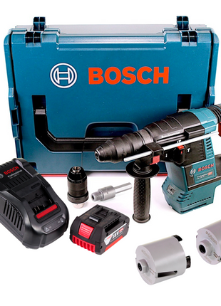 Bosch GBH 18V-26 F Perforateur sans fil 2,6 J 18V SDS plus Brushless + 1x Batterie 5,0Ah + Chargeur + Accessoires pour couronnes de forage M16 + Coffret L-Boxx