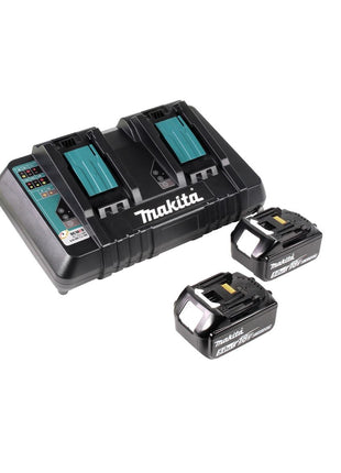 Tijeras de podar a batería Makita DUP 361 PT2 36 V (2x 18 V) + 2x baterías 5,0 Ah + cargador doble + bolsa