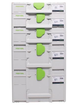 Festool Systainer Set SYS3 M 237 (204843) + SYS3 M 112 (204840) + SYS3 M 137 (204841) + SYS3 M 187 (204842) + SYS3 ORG M 89 Organizador (204853) conectable