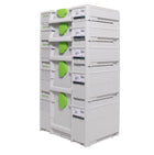 Festool Systainer Set SYS3 M 237 ( 204843 ) + SYS3 M 112 ( 204840 ) + SYS3 M 137 ( 204841 ) + SYS3 M 187 ( 204842 ) + SYS3 ORG M 89 Organizer ( 204853 ) koppelbar