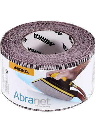 Rollo de papel de lija Mirka ABRANET 75mm x 10m P80 rollo de lija Velcro (545BI001803R)