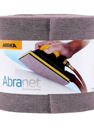 Rollo de papel de lija Mirka ABRANET 115mm x 10m P120 rollo de lija Velcro (545BY001123R)