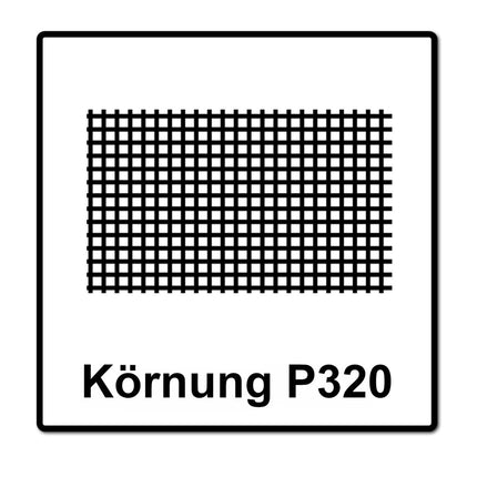 Mirka ABRANET Rouleau de papier abrasif 115 mm x 10 m P320 Klett (545BY001323R)