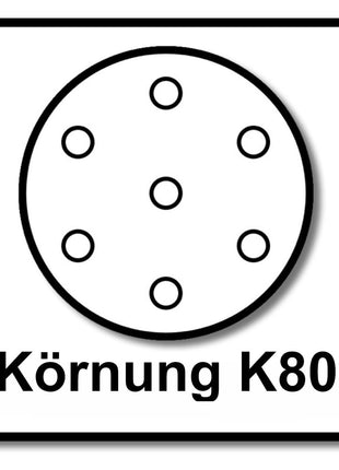 Makita 5x Schleifpapier Klett 125mm K80 250 Stk. ( 5x P-43642 ) für DBO BO DCW DWE GEX PEX SXE BOS