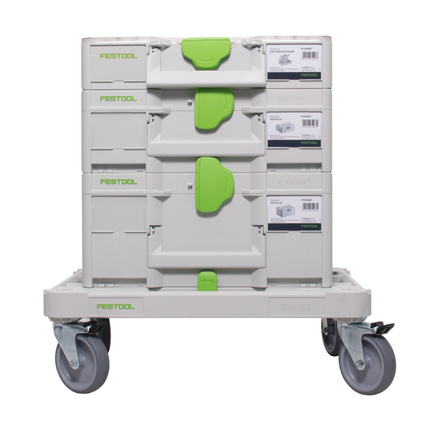 Plataforma con ruedas Festool SYS-RB + Systainer SYS3 M 137 + M 187 + Organizador SYS3 ORG M 89