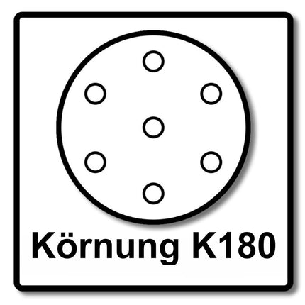 Makita Schleifpapier Klett 125mm K180 100 Stk. ( 2x P-43670 ) für DBO BO DCW DWE GEX PEX SXE BOS - Toolbrothers