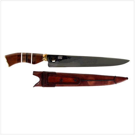 Serra Grande "Faca Tradicional" traditionelles brasilianisches Küchenmesser Kochmesser handgeschmiedet 25,4cm Klinge + echt Leder Messerscheide - Toolbrothers