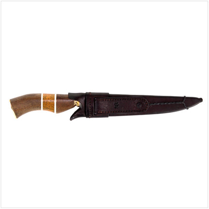 Serra Grande "Faca Tradicional" cuchillo de cocina tradicional brasileño cuchillo de chef forjado a mano hoja de 20,3 cm + funda de cuchillo de cuero genuino