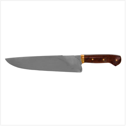 Serra Grande "Picanheira" Cuchillo de cocina brasileño Picanha cuchillo de chef forjado a mano hoja de 25,4 cm + funda de cuchillo de cuero genuino