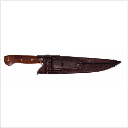 Serra Grande "Picanheira" Cuchillo de cocina brasileño Picanha cuchillo de chef forjado a mano hoja de 25,4 cm + funda de cuchillo de cuero genuino