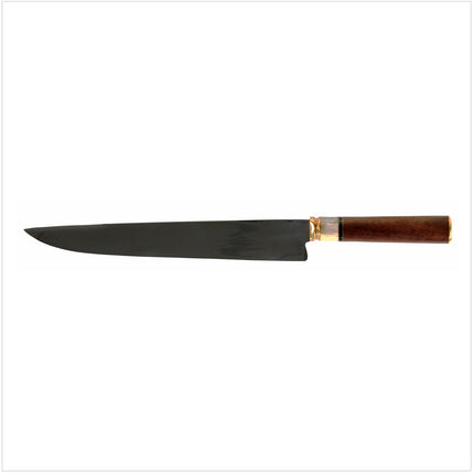Serra Grande "Cabo Redondo" cuchillo de cocina tradicional brasileño cuchillo de chef forjado a mano hoja de 10" con mango redondo + funda de cuchillo de cuero genuino
